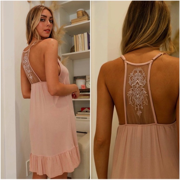 016 Boho Ruffle Hem Slip Dress Extender - Picture 3 of 4